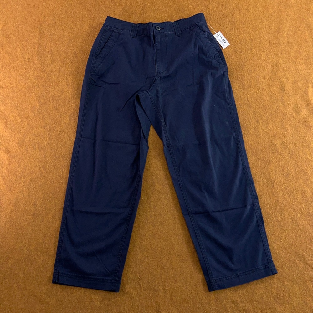 Old Navy Womens Medium Navy Blue High-Rise OG Chino Straight Leg Pants NWT